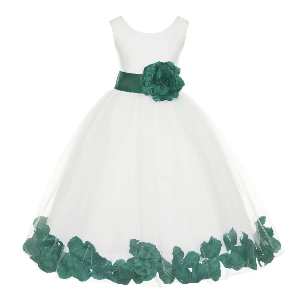 green dress 14 Girls: All About You Emerald Green Ruffled Dress – Shop the Mint main image 0