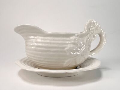 1940s Wild Rose Creamer Sauce Boat, Shorter & Sons, Staffordshire, England