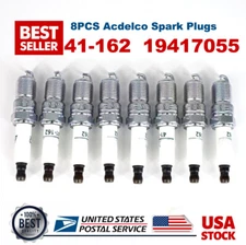 8Pcs 41-162 Spark Plugs Fits for Chevrolet GM Genuine 41162 Platinum 19417055 US