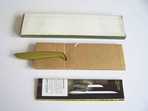 Rare Gerber Kitchen Proof Pixie Knife Avocado Armorhide Handle, NEW OLD STOCK - Picture 2 of 22