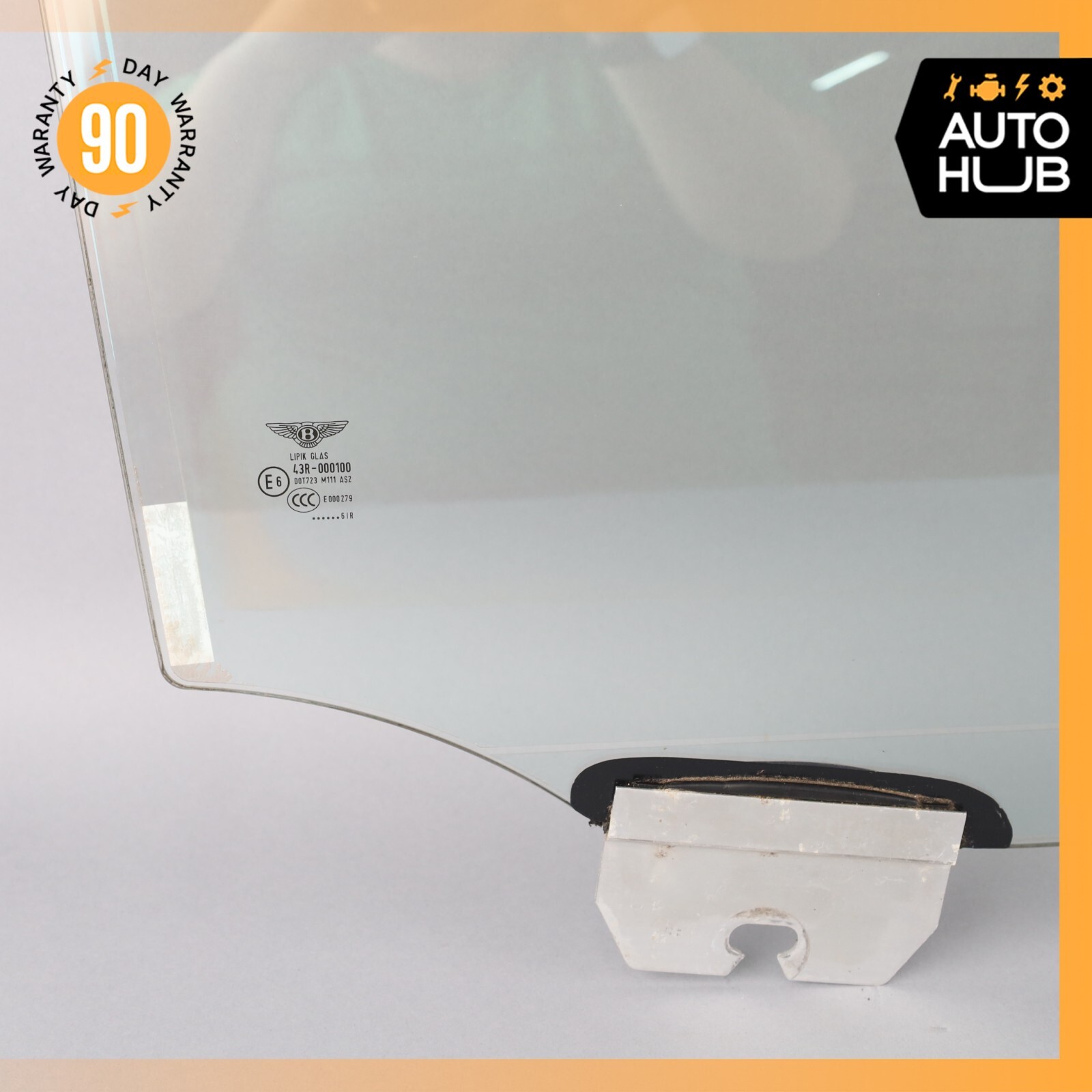 06-13 Bentley Continental Flying Spur Rear Right Side Door Window Glass OEM 53k