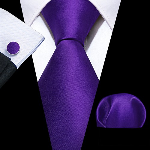 Barry Wang Mens Tie Paisley Floral Solid Necktie Hankie Cufflinks Set Wedding - Picture 247 of 259