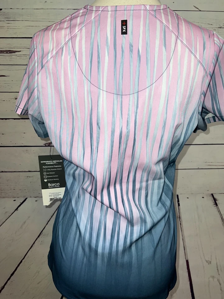 Greys Anatomy Barco Scrub Top Shirt XS Extra Small Spandex Stretch Nursing NWT - Image 3 of 4