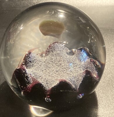Vintage Caithness Glas Briefbeschwerer ''Asteroid'' 807/3000 Colin Terris 70er Jahre
