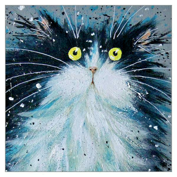 Pussy Willow Funny Cat Greeting Card Kim Haskins Humorous Greetings Cards Blank
