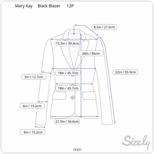 Brookhurst for Mary Kay 100% wool Blazer Black Size 12 Petite Exclusive - Picture 6 of 6