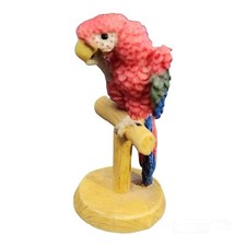 Scarlet Macaw Mini Piece Small Resin Colorful  Painted  2