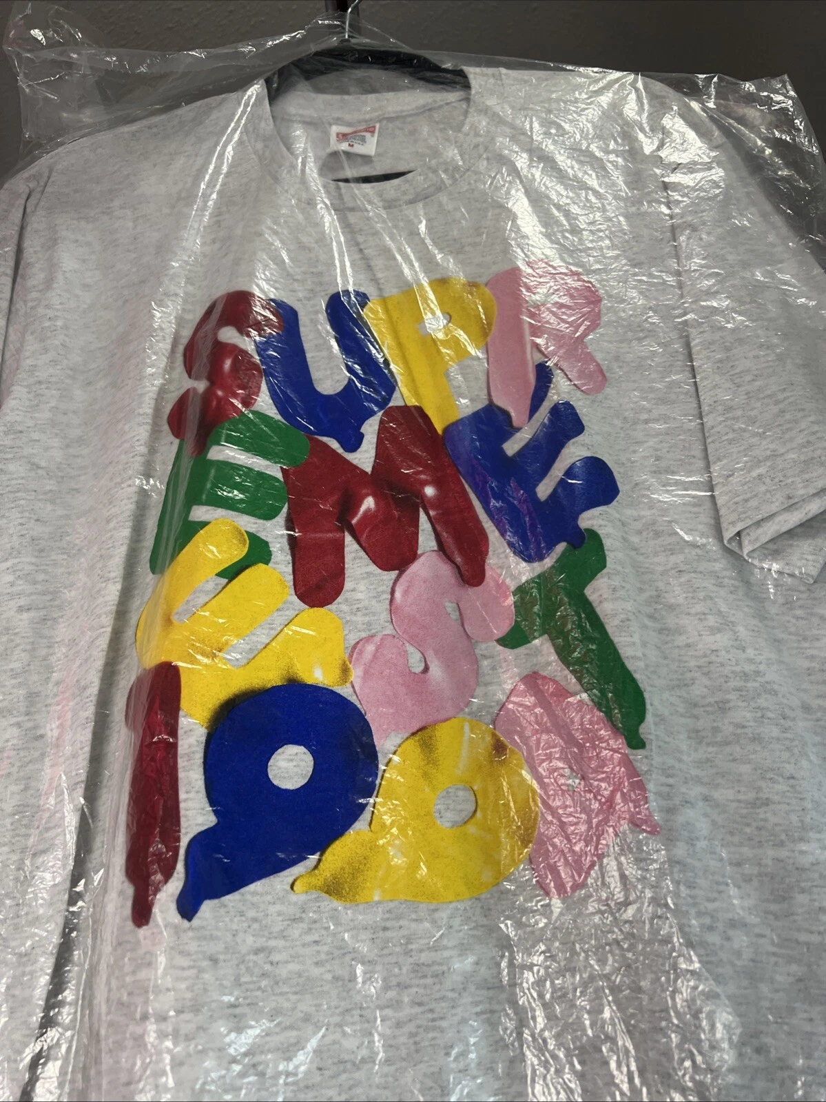 T shirt Supreme Ballons Tee FW20 Gris Logo Graphique Manches Courtes Taille M