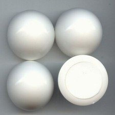 6 VINTAGE WHITE ACYRLIC 35mm. ROUND SMOOTH HIGH DOME CABOCHONS 5806