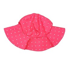 Carter's Toddler Girl Pink White Polka Dots Wide Brim Floppy Sunhat Size 2T-4T