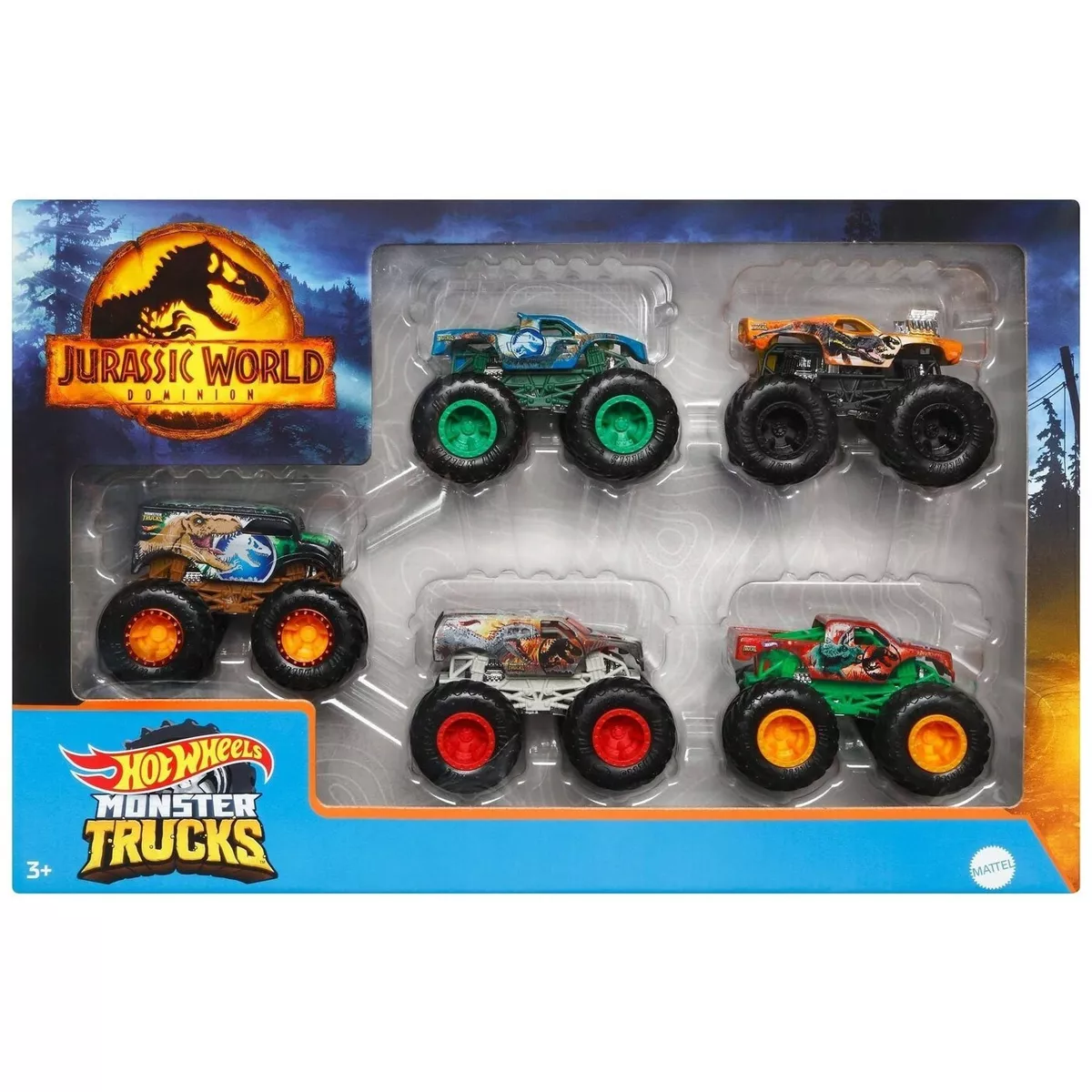 Hot Wheels Monster Trucks 1:64 Dino 2 Pack Vehicles