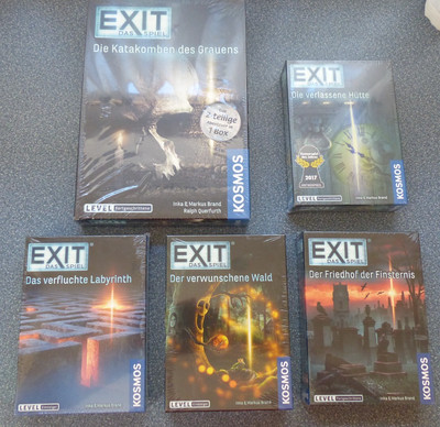 5 verschiedene Exit Spiele NEU