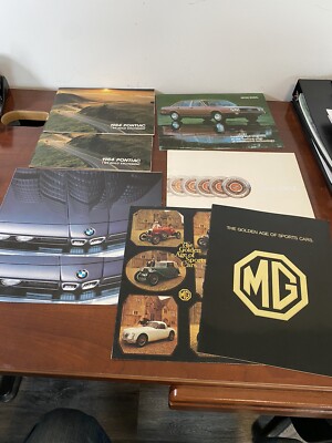 Car Brochure Lot Various Models Sales Guide Datsun Audi MG BMW Pontiac