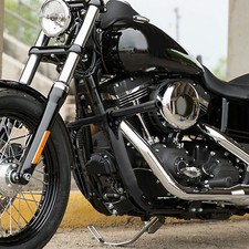 MOFUN 1.25" Highway Peg Engine Guard Crash Bar For Harley Dyna w/Forward Control