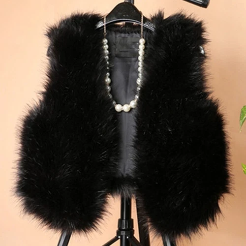 Women Faux Fur Short Vest Waistcoat Gilet Sleeveless Coat Top Outwear Warm - Bild 4 von 15