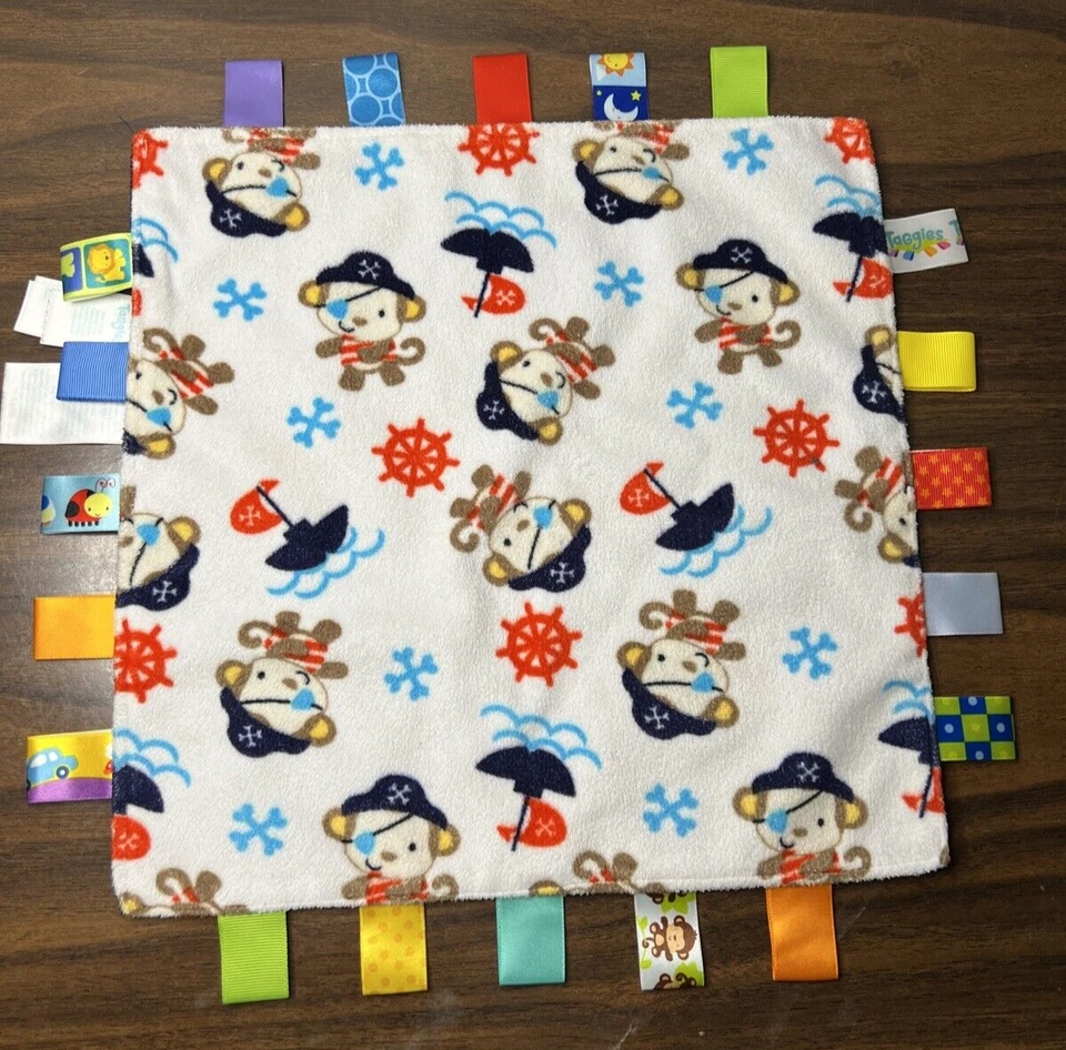 Taggies Manta Bebé Lovey 12"x 12" - Mono Pirata Océano Aventura Ducha Regalo Foto 2 de 4