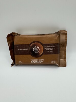 THE BODY SHOP Coconut Bar Soap with Cold-Pressed Coconut Oil 3.5 oz New VEGAN