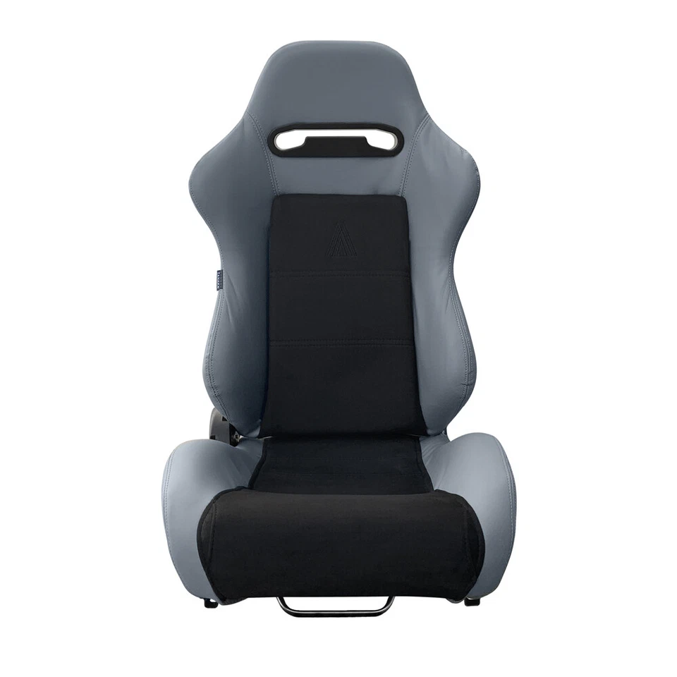 NEW 2 X GRAY & BLACK PVC LEATHER RACING SEATS RECLINABLE w/ SLIDER FOR TOYOTA ** - Image 2 of 4