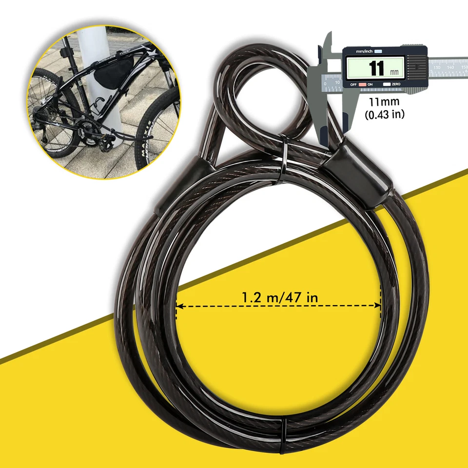 Bike lock Heavy duty ebike lock U lock strong extension chain 4ft Security Cable - Image 4 of 4