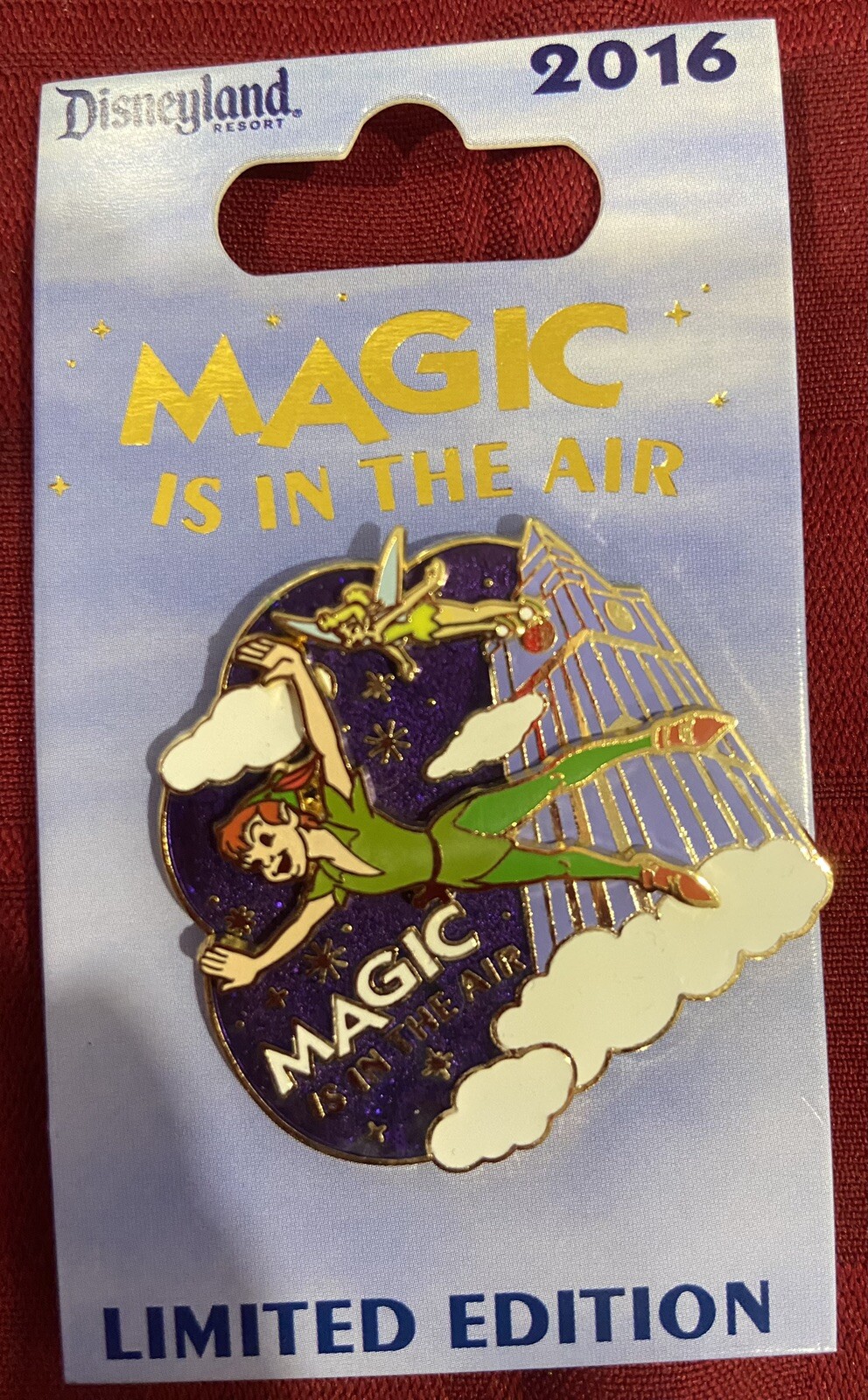 Disneyland Park Pin Magic in the Air Peter Pan Tinker Bell Pin LE Disney
