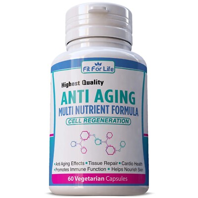 Anti Aging Cell Repair Pills Multi Nutrient Formula Longevity Supplement 60 Caps