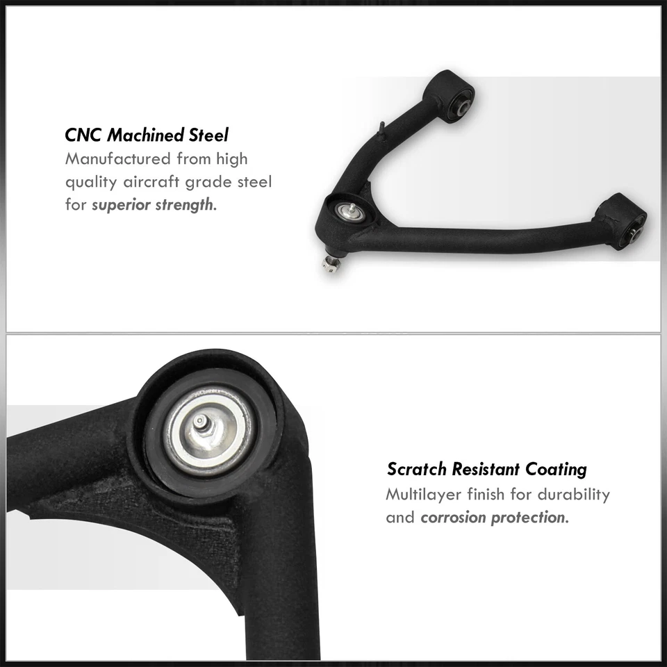 2-4" Lift Front Upper Control Arm Black For 2007-2020 Chevy Suburban Tahoe Yukon - Image 3 of 4