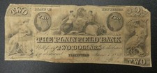 1843 $2 Plainfield Bank Plainfield, New Jersey VG Condition - bok