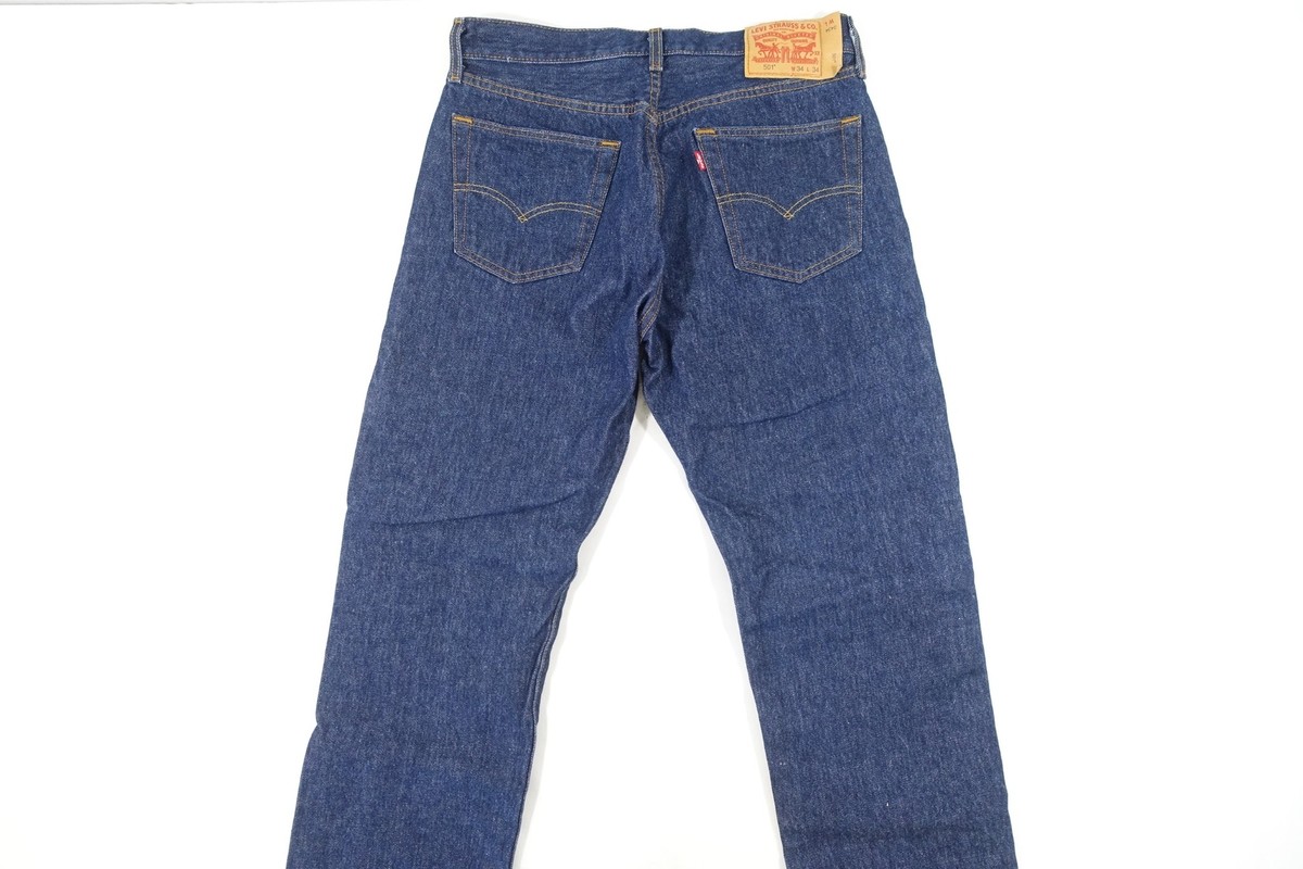 LEVIS 501 0000 STONEWASHED BLUE 34X34 ORIGINAL STRAIGHT LEG JEANS