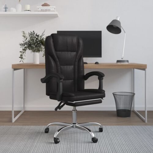 NNEVL Reclining Office Chair Black Faux Leather