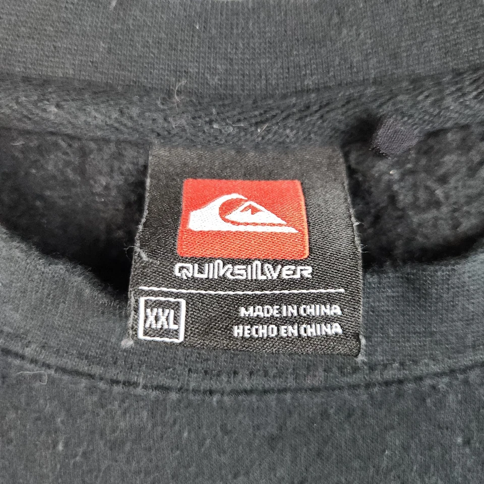 Sudadera Y2K Quicksilver Spell Out Logo Cuello Redondo Patinador Grunge BMX Para Hombres 2XL Foto 3 de 4