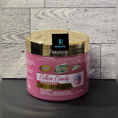  100% Original Veet Gold  Extra Whitening Cotton Candy Face And Body Sugar Scrub