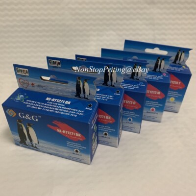 5x 127 T127 Extra Hi-Yield Ink For Epson WorkForce 60 545 630 633 635 840 NX625
