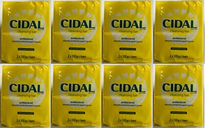 CIDAL Reinigungsseife antibakteriell mit Grapefruit 100g ( 8 Doppelpack 16 Seifen )