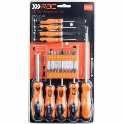 RAC 39-tlg Schraubendreher Bit Werkzeug Set Präzision Magnet Bithalter Soft Grip Griff