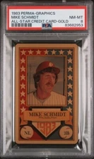 1983 Perma-Graphics All-Stars Gold Mike Schmidt PSA 8