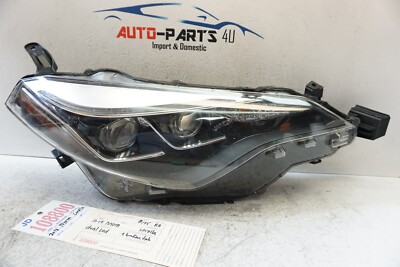 1 broken tab 2017-2019 TOYOTA COROLLA PASSENGER DUAL LED HEADLIGHT OEM JD108800