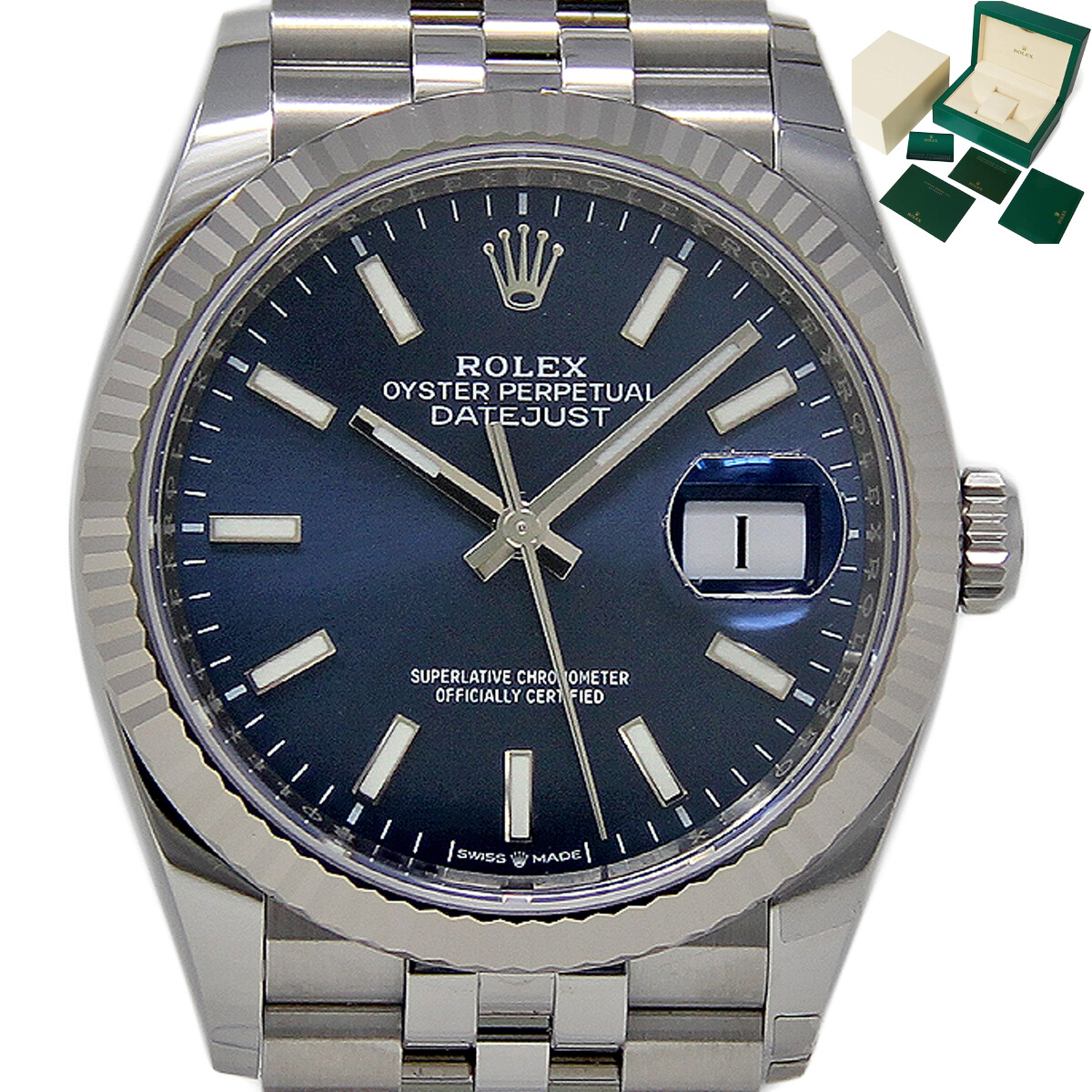 Rolex New Datejust 126234 Steel 36mm Blue Index 2021 Box