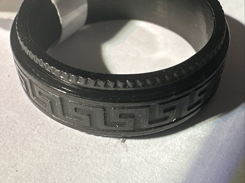 Modischer Trendring schwarz 925 Sterlingsilber Ringgröße 9 US - Bild 4 von 10