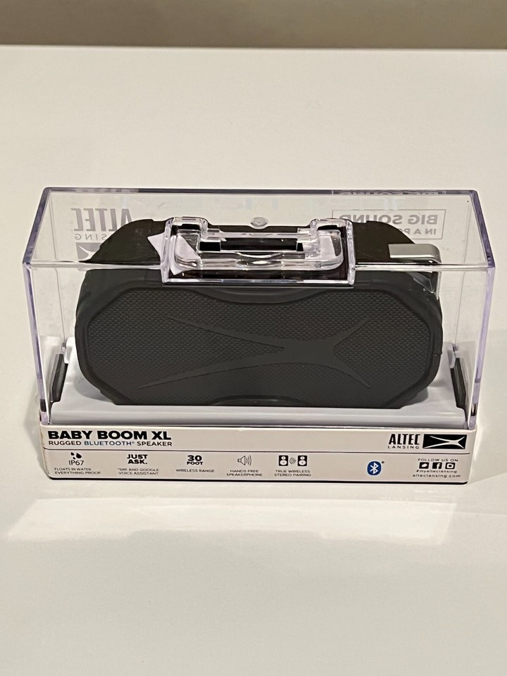Altec Lansing Baby Boom XL Rugged Bluetooth Speaker IMW270 - Black NEW ...