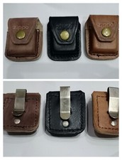 Zippo Lighter Leather Holder Cover Case Pouch with Clip Hand Made New in 3 Color