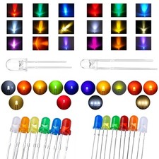 LED 3mm 5mm rund diffus farbig klar 10 20 50 100 Stück Set Sortiment zur Auswahl