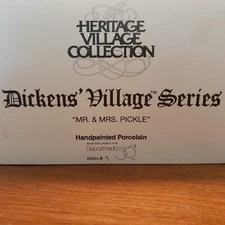 MINT! Dept 56 Dickens Village Series Mr. and Mrs. Pickle #58247