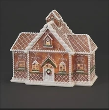 Roman Gingerbread Lighted House with Berry & Greens New 2024 137724 CLOSEOUT