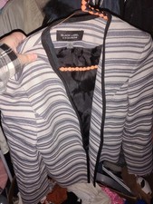 black label by evan picone size 8 white women's blazer beige