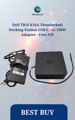 Dell TB16 K16A Thunderbolt Docking Station USB-C - w/ 130W Adapter - Free S/H