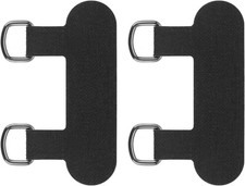 2 Pcs 2 Way Cell Phone Tether Tab, Metal Double Head Cellphone Lanyard Black