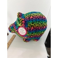 Jumbo Plush Piggy Bank 9x9x11" Multi color Pig