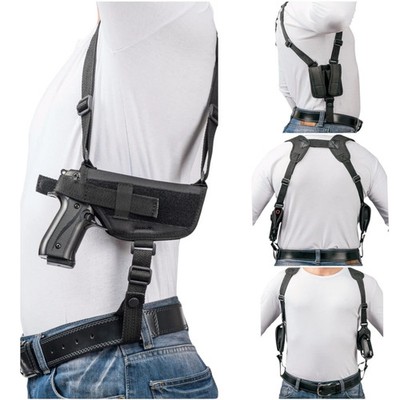 LH Horizontal Shoulder Holster w/Mag Pouch Kimber Warrior 1911 5''