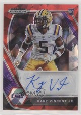 2021 Panini Prizm Draft Picks Red Ice Kary Vincent Jr #DPA-KVI Auto 0o8w