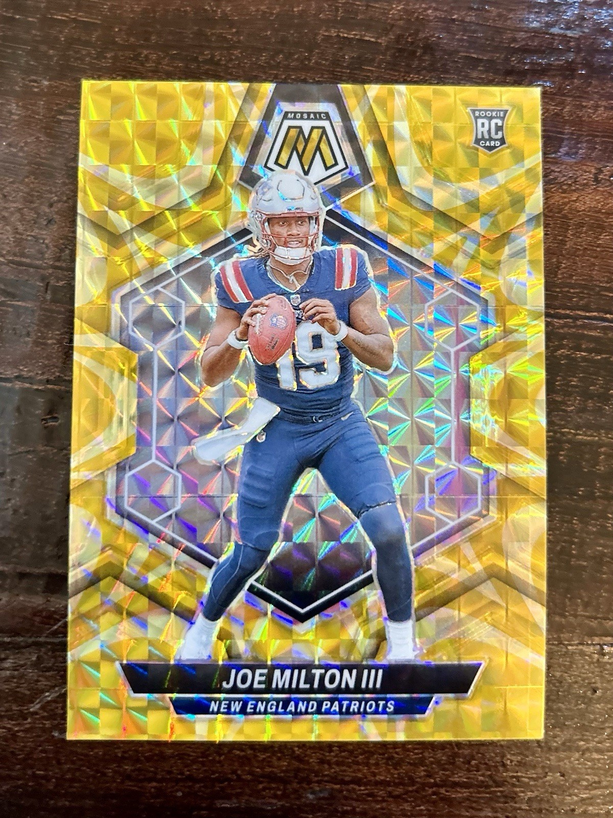 2024 Panini Mosaic - Rookies Joe Milton III #397 Reactive Yellow Mosaic Prizm...